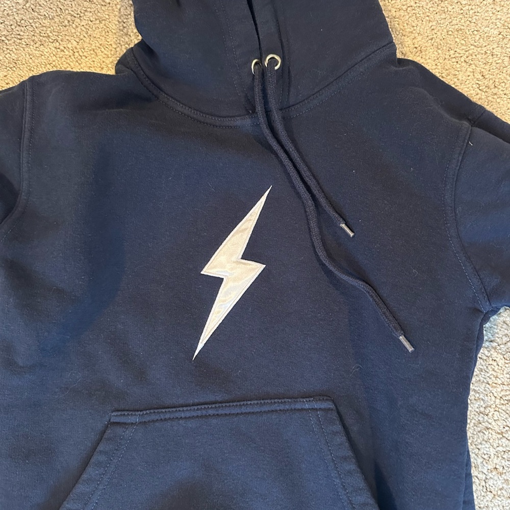 Navy Blue Lightning Bolt Hoodie